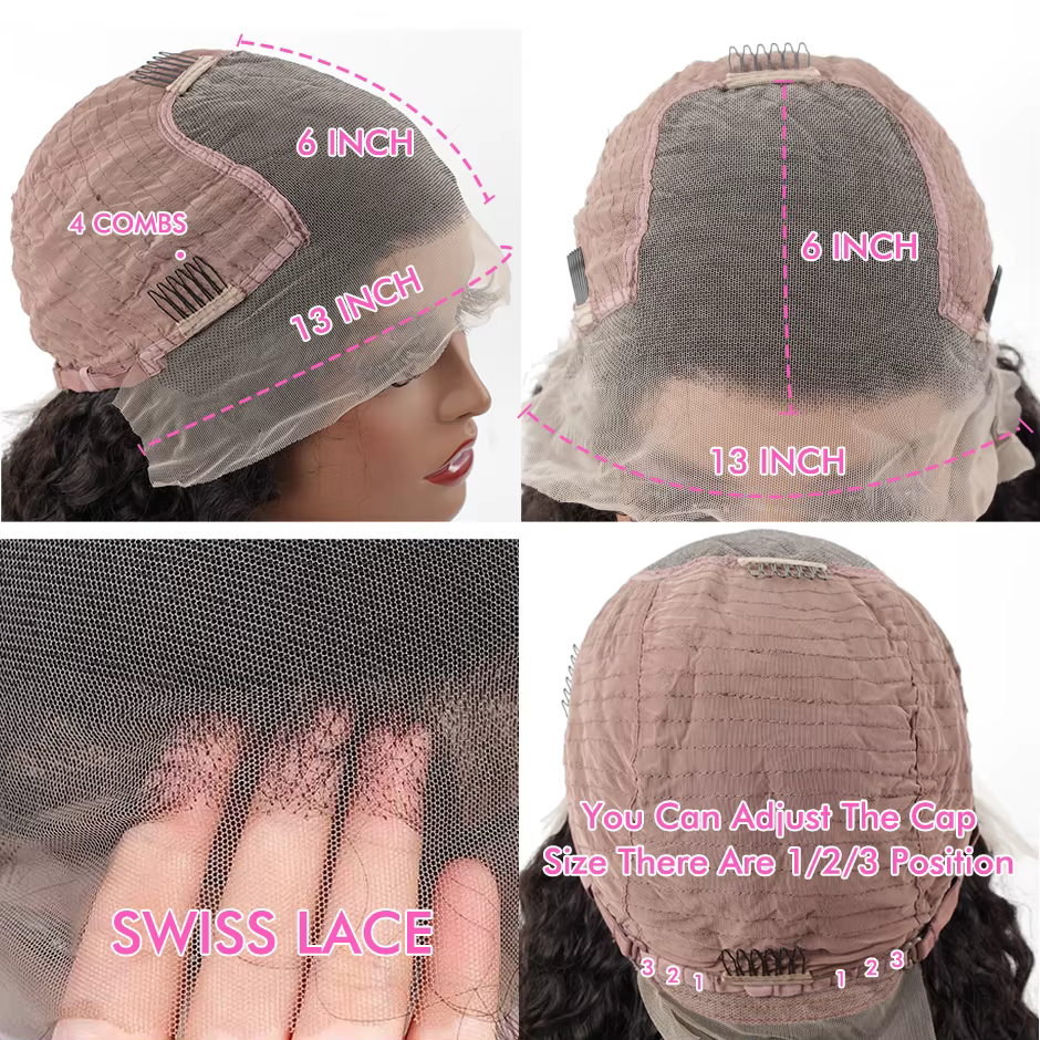 Straight 13X6 Lace Frontal Wig180% Density Malaysian Straight Lace Front Human Hair Wigs For Women I
