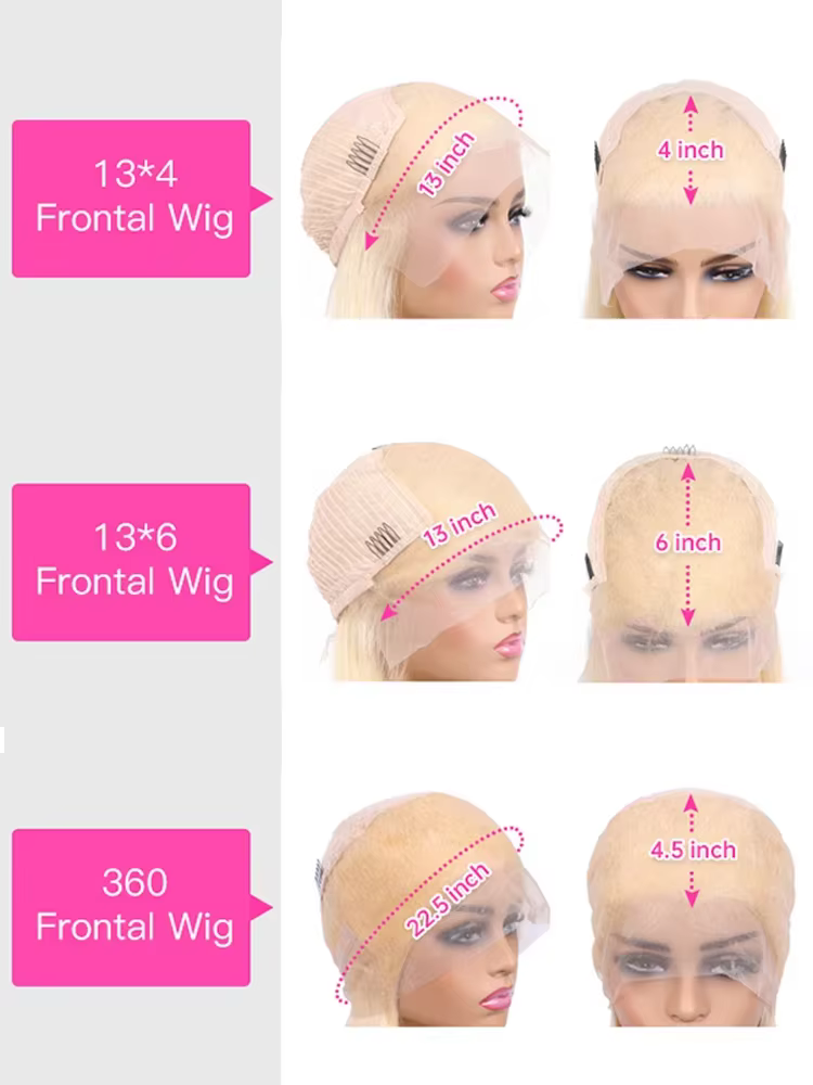 Perruque Lace Front Wig naturelle brésilienne, cheveux lisses, blond miel 613, 13x4, 13x6, 38 40 ama