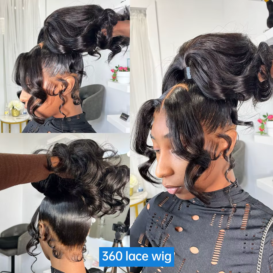 Perruque Lace Front Wig Body Wave Brésilienne Naturelle, Cheveux Humains, 13x6, Pre-Plucked, 36 38 P