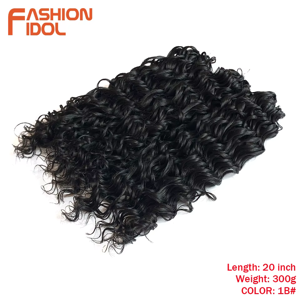 Jessica Hair 20 pouces profond ondulé torsion Crochet cheveux synthétiques Afro cheveux bouclés Croc