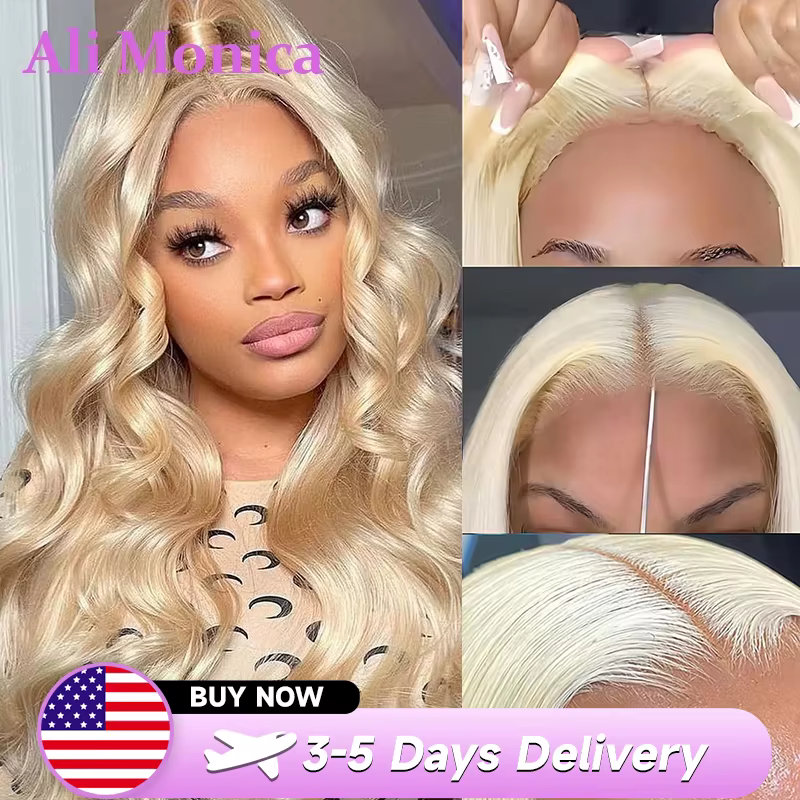 13x4 13x6 360 perruque de dentelle 613 Blonde vague de corps 5X5 prêt et aller sans colle perruque d