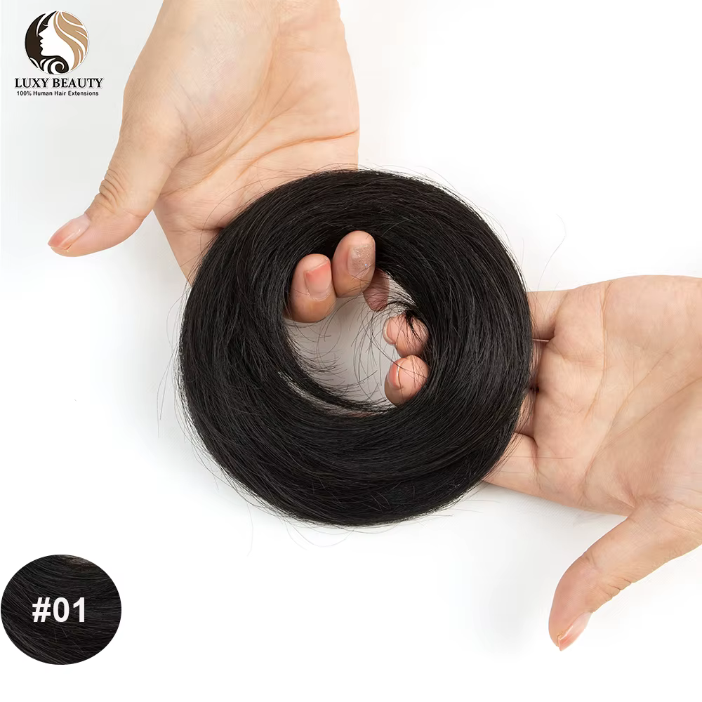 Chouchous en Queue de Cheval pour Femme, Postiche Brésilienne, Extensions de Cheveux 100% Naturels