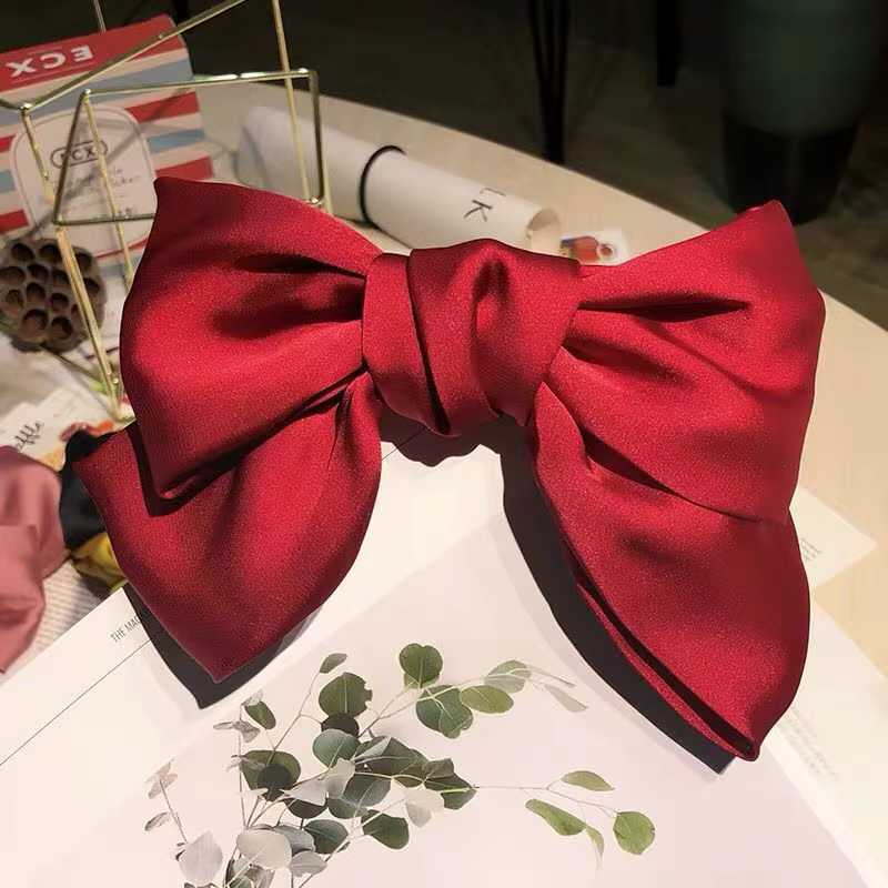Pince à cheveux en mousseline de soie pour femmes, grand nœud papillon, épingle à cheveux, Barrettes