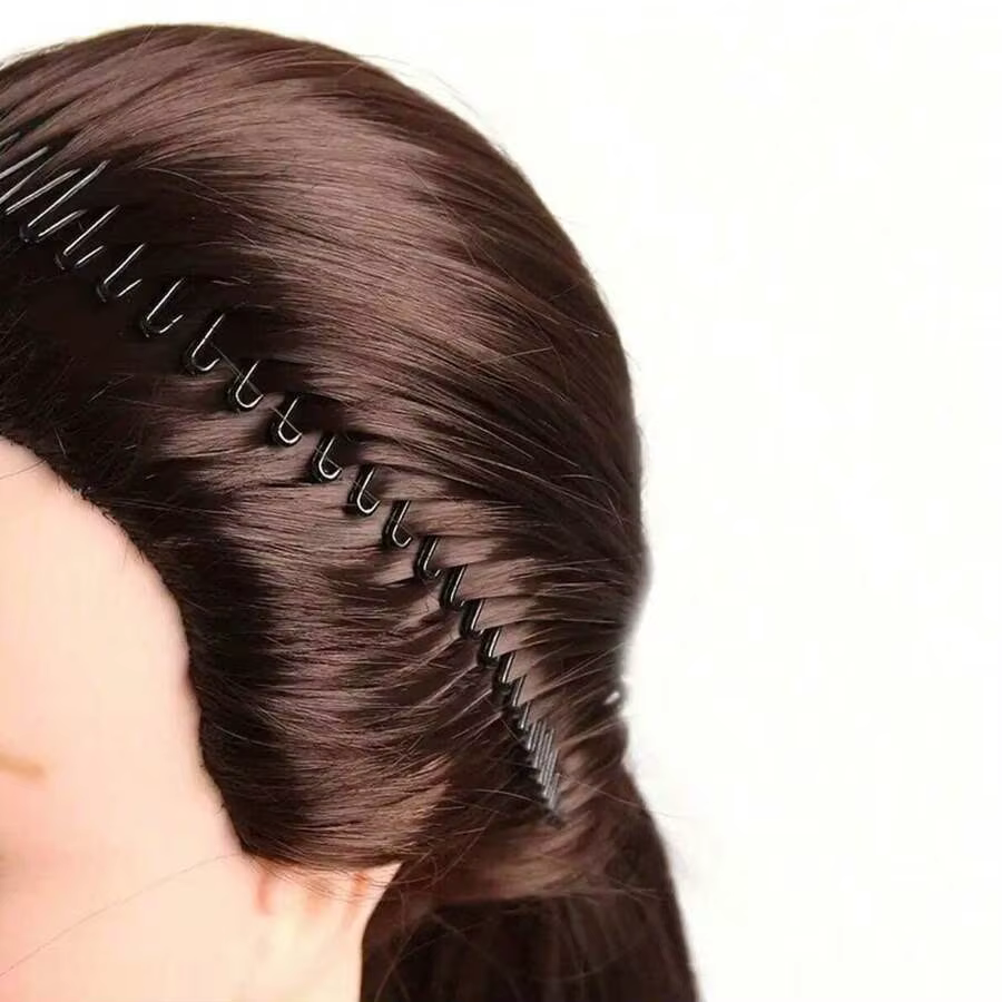 Bandeaux flexibles à cercle complet, peigne à cheveux extensible en plastique élégant pour la coiffu