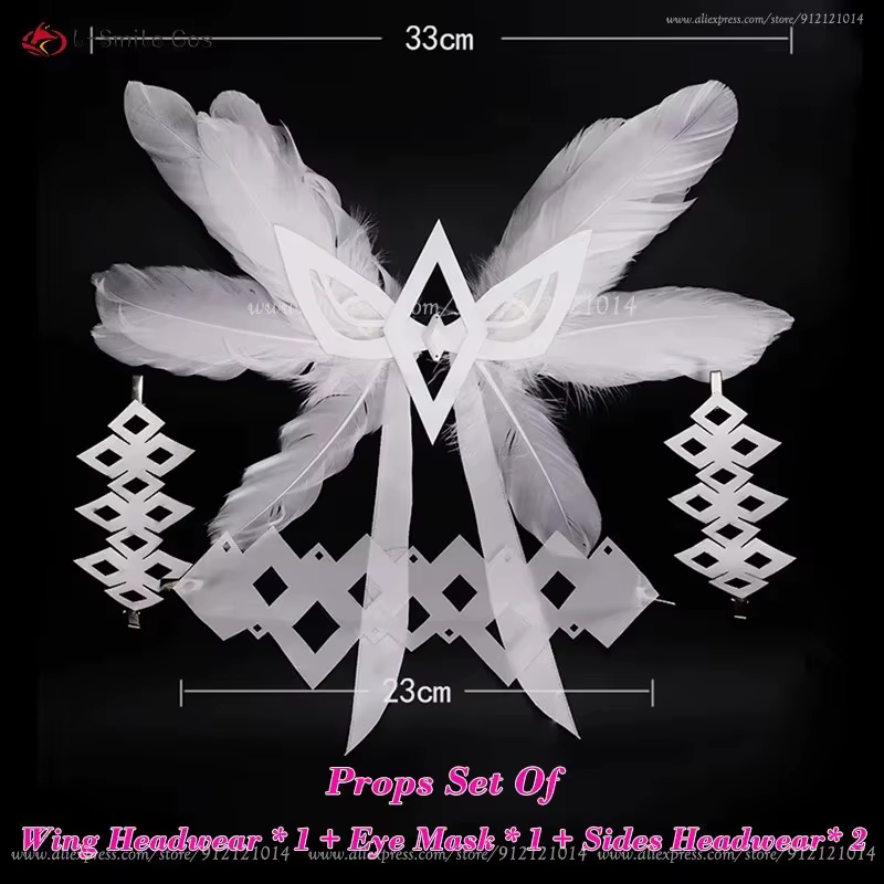 Perruque de Cosplay Columbina de haute qualité, perruques de Cosplay Anime Fatui Damselette Colombin