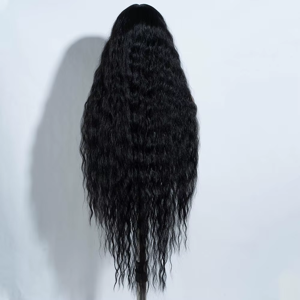 Perruques de Cosplay synthétiques en dentelle pour femmes noires cheveux longs bouclés 42 pouces Cos