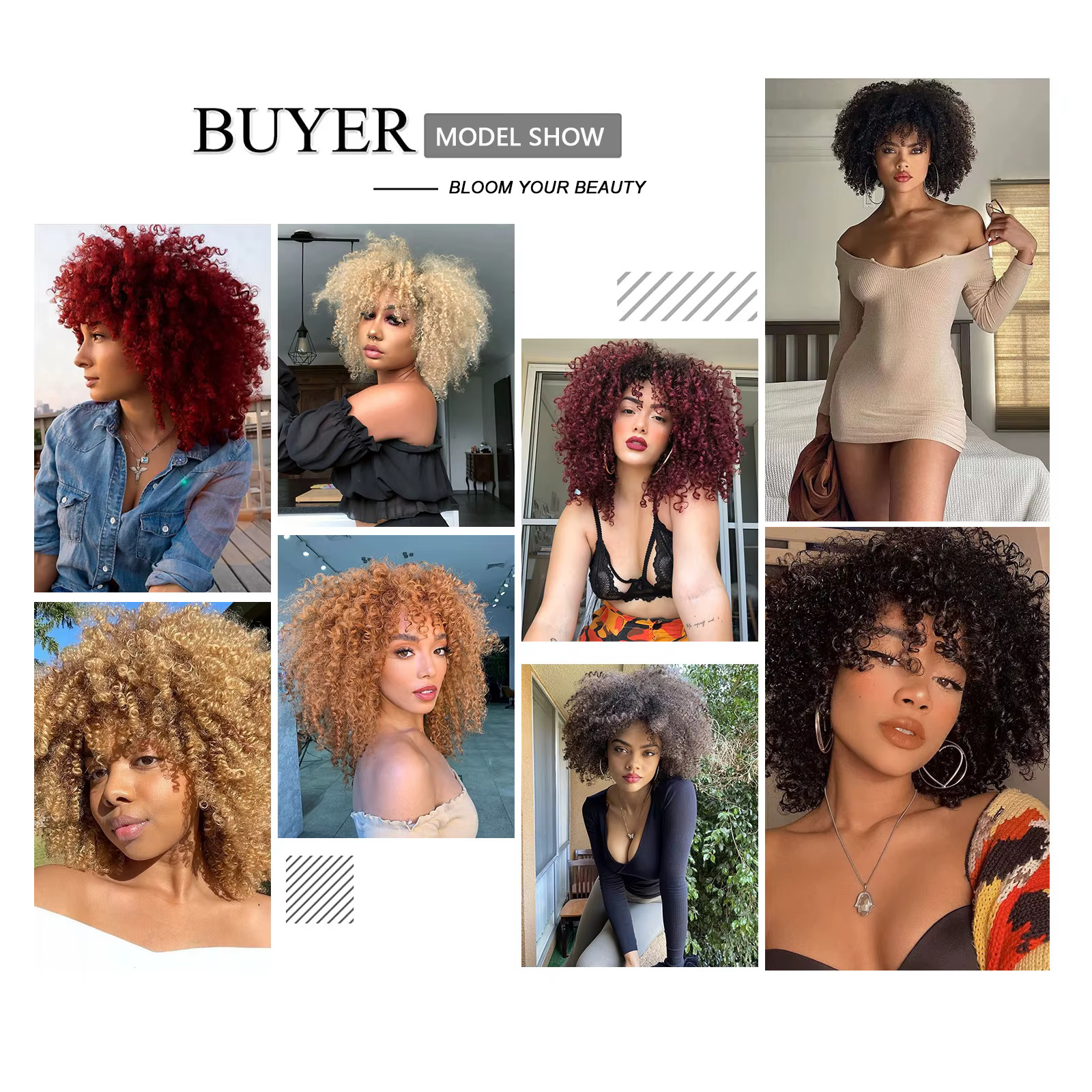 Tereshar synthétique courte bouclée avec frange pour les femmes noires 8 pouces Afro crépus bouclés 