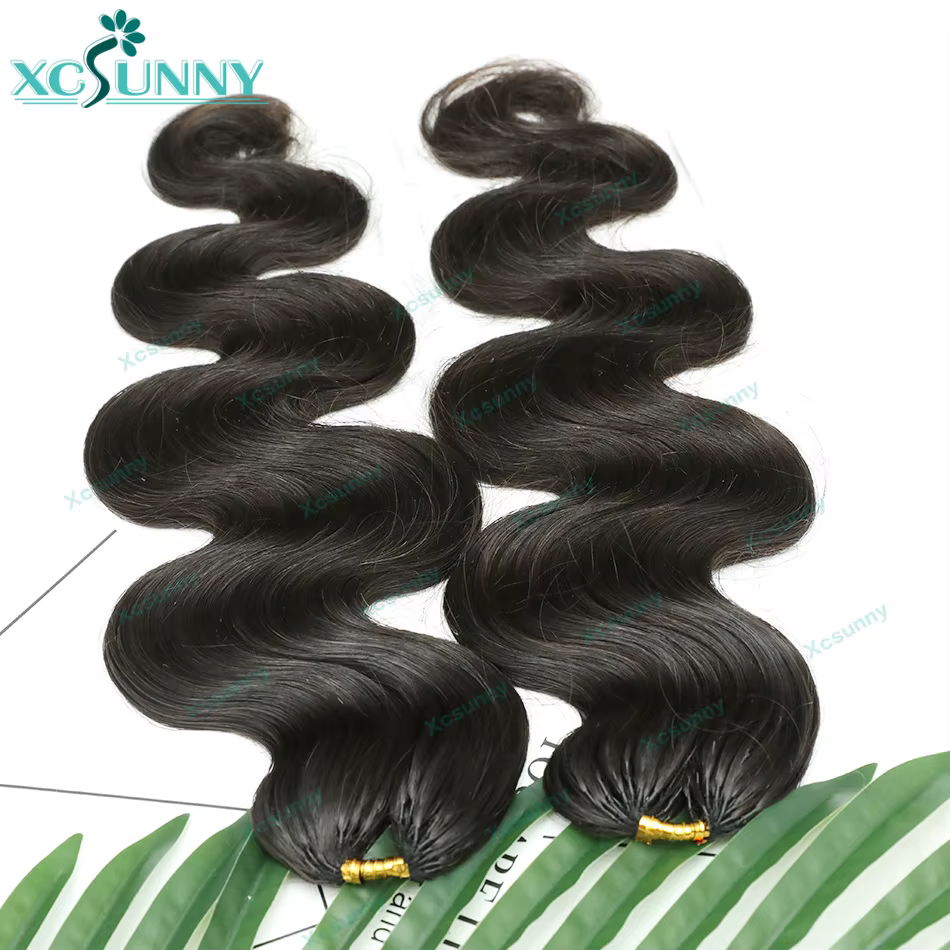 Extensions de cheveux humains au crochet effet plumes, ondulées, sans nœuds, pré-séparées, miracle n