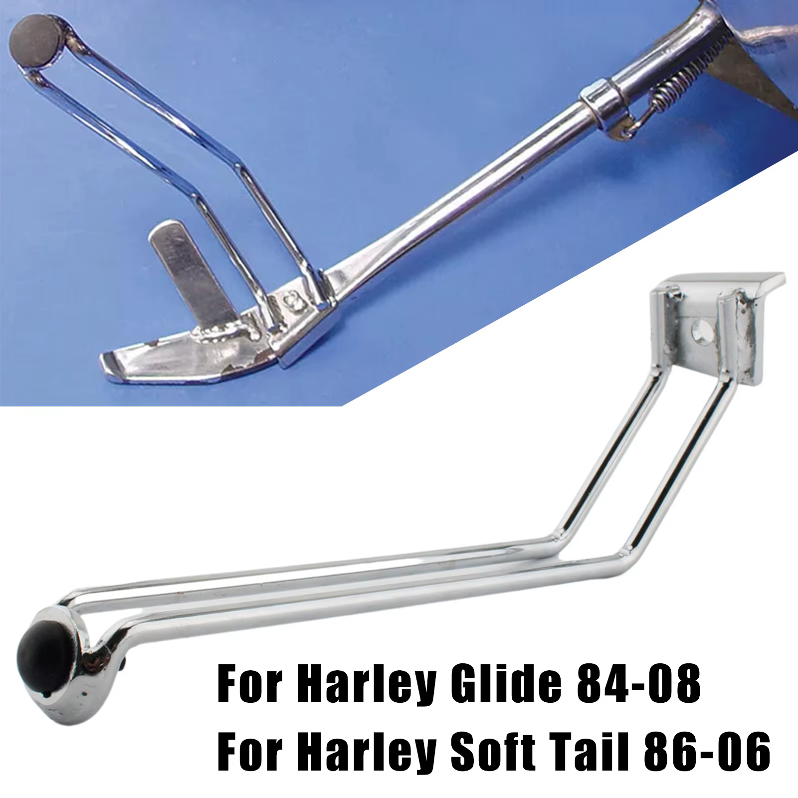 Extension de béquille avant en métal chromé pour moto, pour Harley Fat Boy Heritage Softail Classic