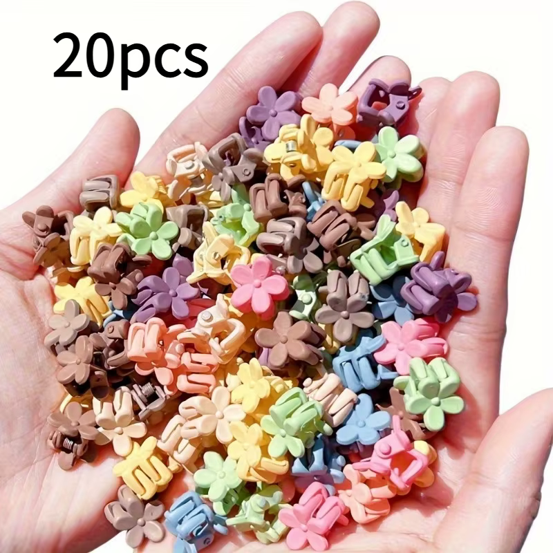 20/30/50 ensembles de mini pinces à cheveux, accessoires pour cheveux en forme de fleur en plastique