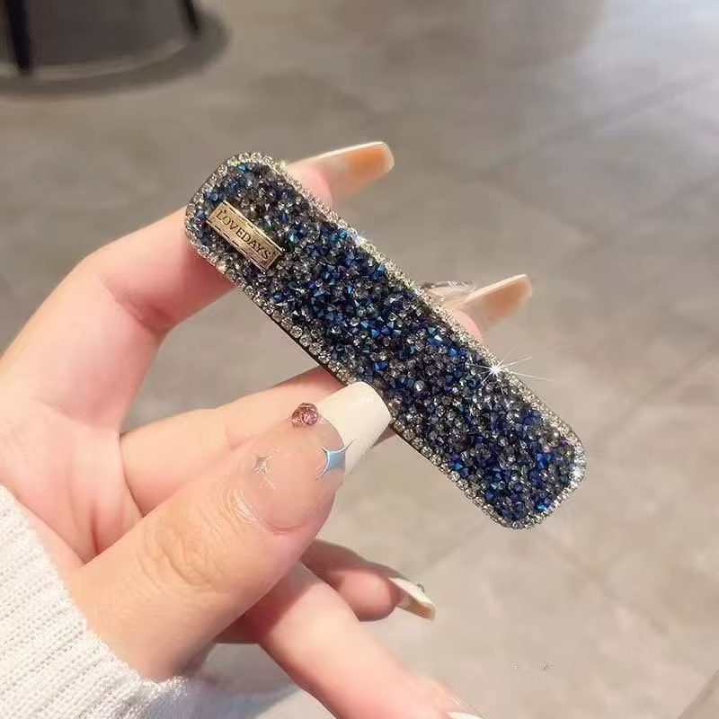 Pince à cheveux diamantée avec frange latérale et cheveux rebelles, pince BB, nouvelle pince droite
