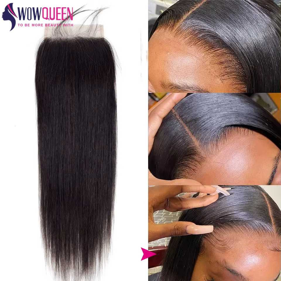 Straight Tissage Cheveux Humain 100% Mèches Cheveux Humain Avec Closures 6x6 5x5 Closure Cheveux Hum