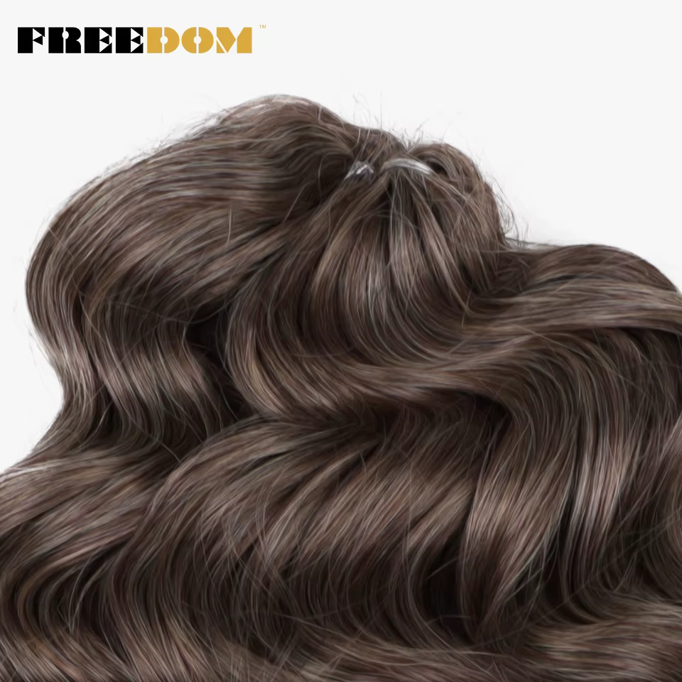 FREEDOM synthétique torsion Crochet cheveux bouclés 16 pouces vague profonde tresse cheveux Ombre Bl