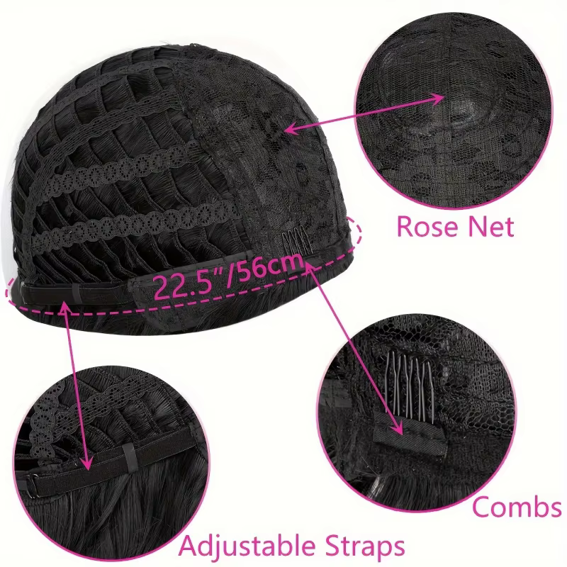 Perruques bouclées noires avec frange pour femmes, perruque synthétique longue bouclée et ondulée de