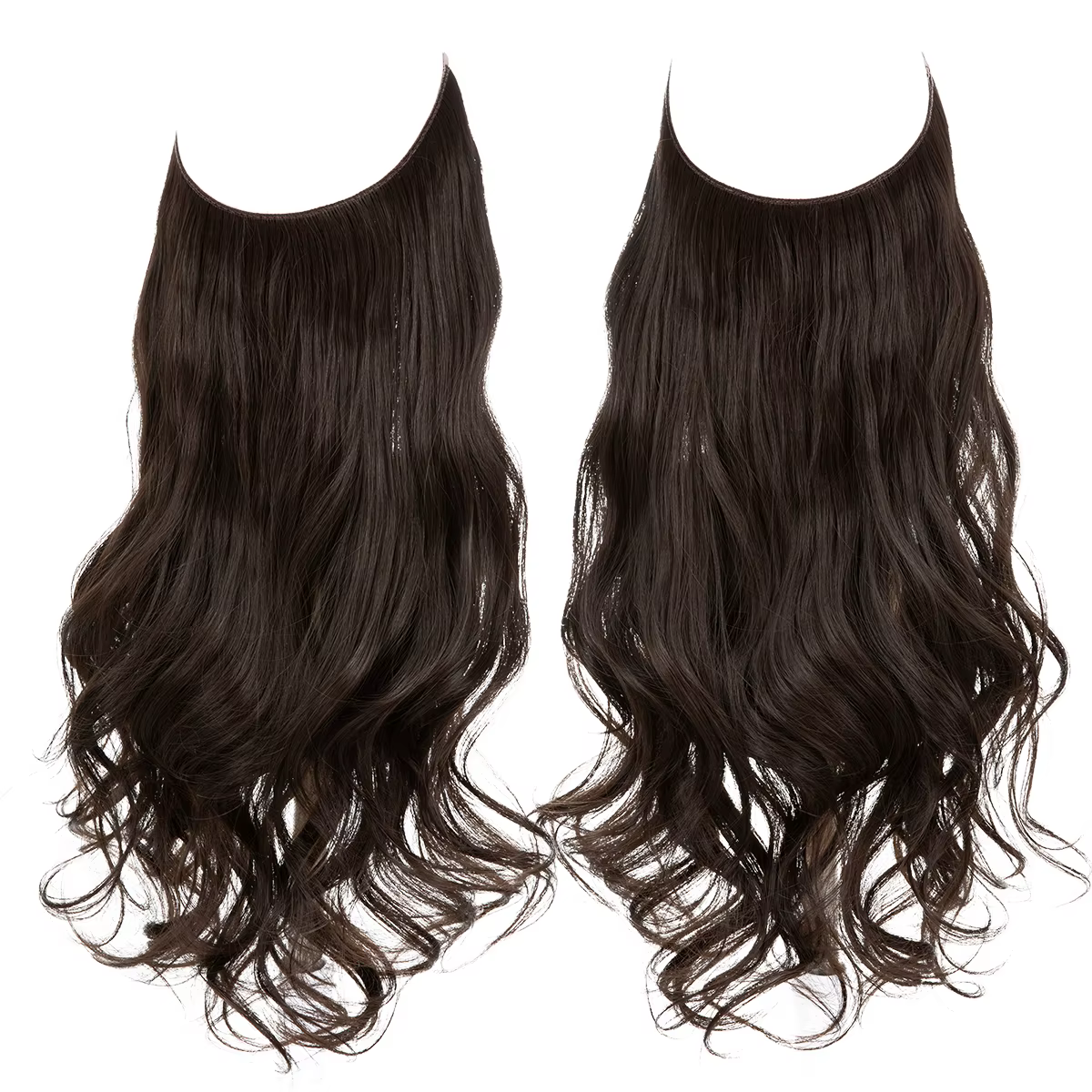 Extensions capillaires synthétiques invisibles de qualité supérieure, postiches sans Clips, postiche