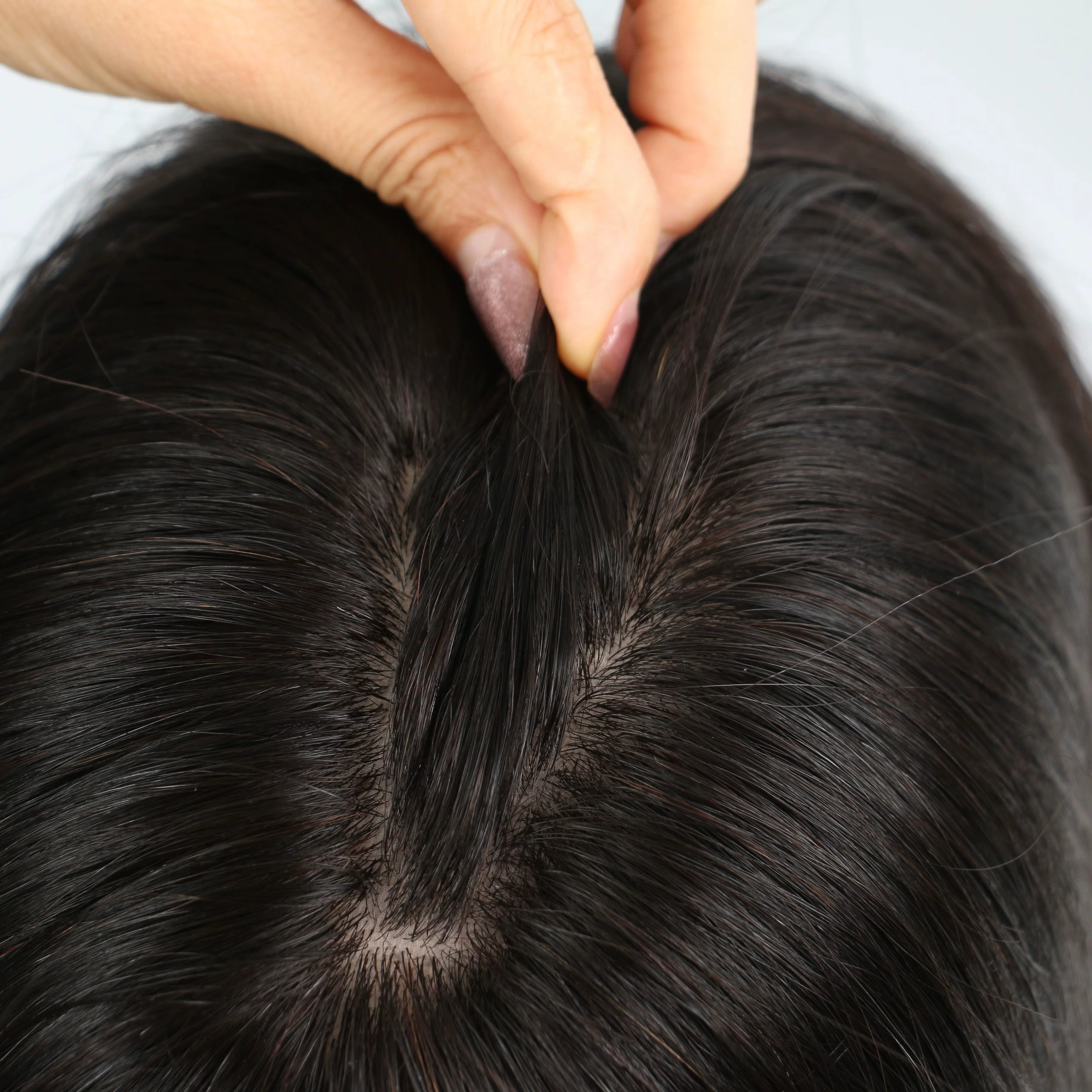 Topper pour femme en cheveux humains vierges européens, base en soie 6x6 pouces, toupet prêt-à-porte