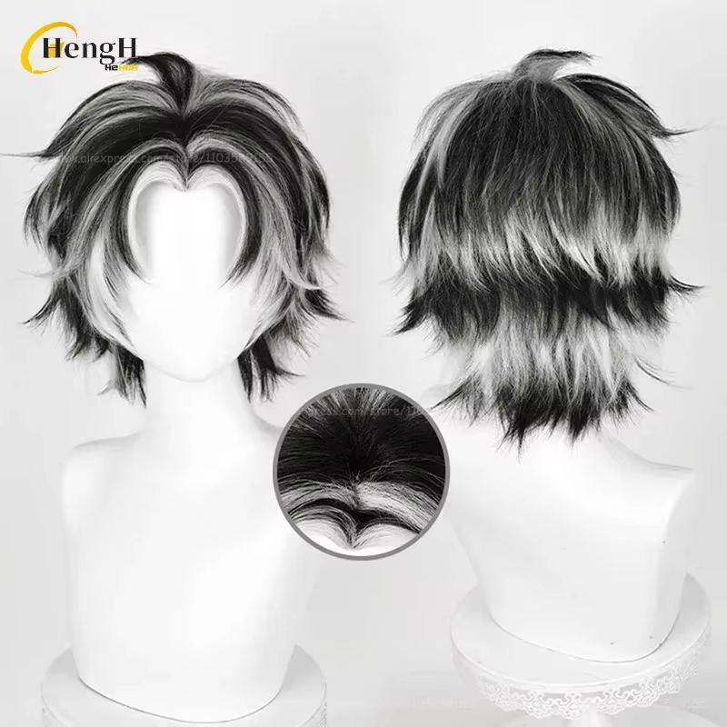 Anime Kotarou Bokuto synthétique 2 Styles Cosplay perruque courte 38 cm couleur mixte perruques rési