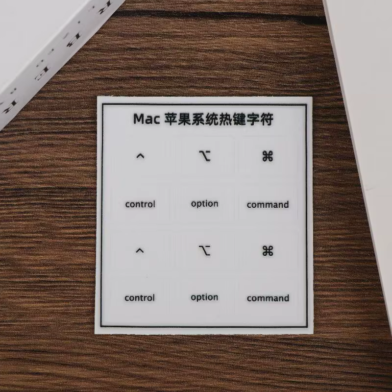 Autocollants de raccourcis clavier pour système Mac OS, film détachable, autocollants d'icônes de te
