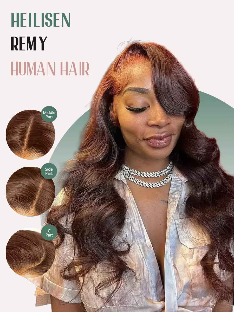 220% densité 36 pouces chocolat brun vague de corps 13x6 dentelle avant perruques de cheveux humains