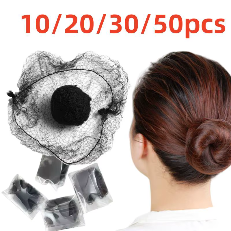 10/20/30/50 pièces filet à cheveux en Nylon Durable pour chignon outil de coiffure filet à cheveux n