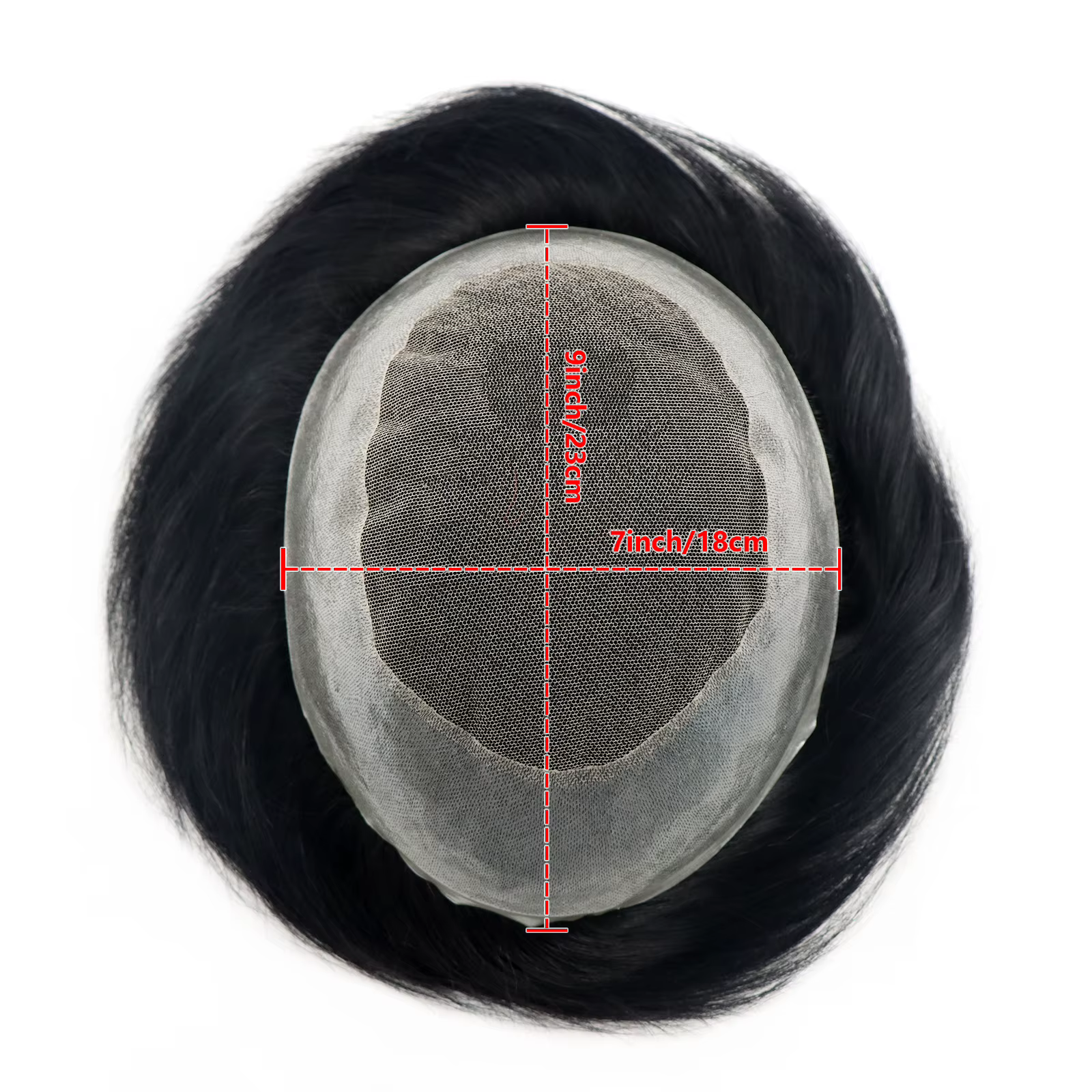 7x9 Australie Base Toupet Dentelle Avec PU Toupet Homme # 1B perruque masculine toupet de cheveux hu