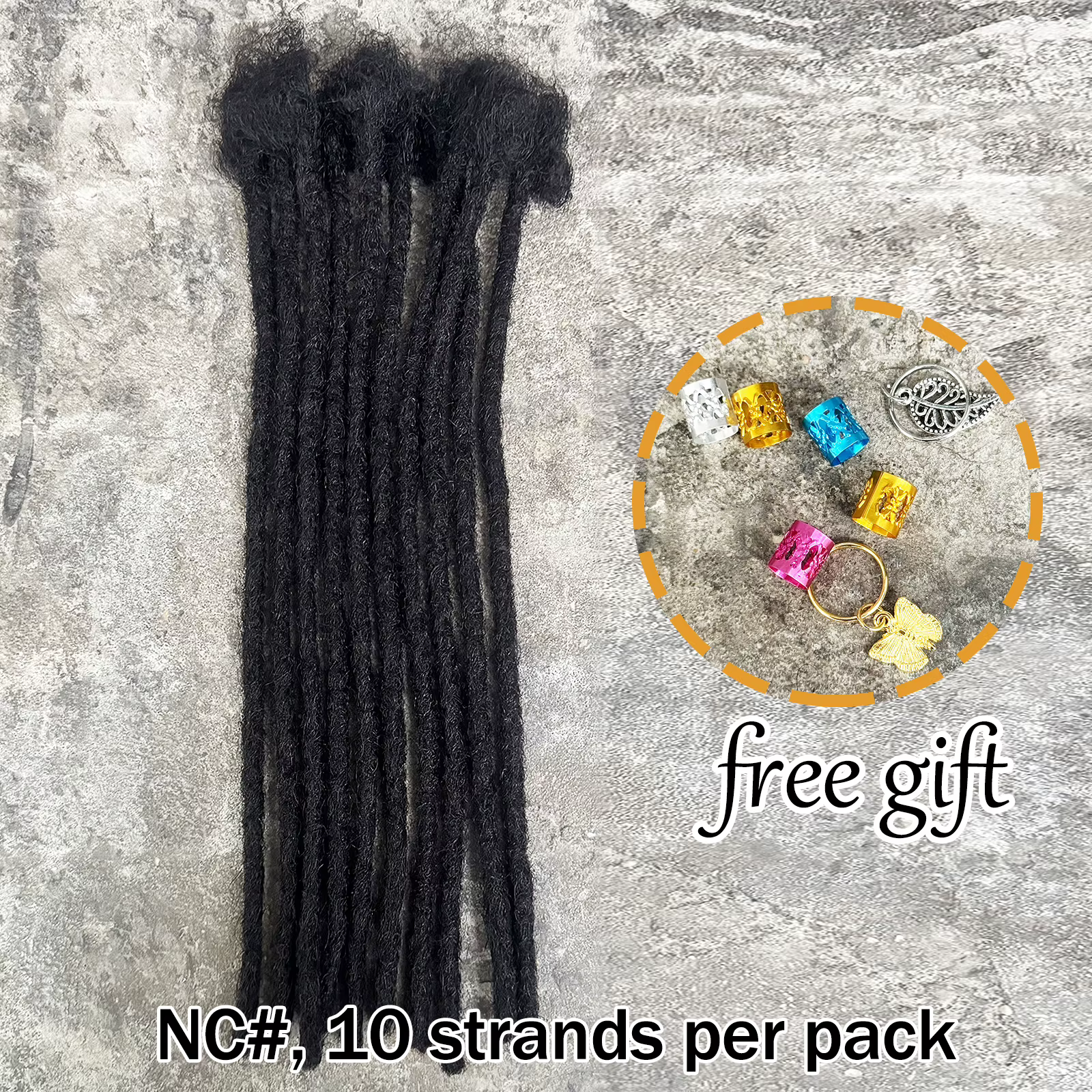 Extensions de dreadlocks en cheveux humains naturels faits à la main de 4 à 20 pouces, extensions de