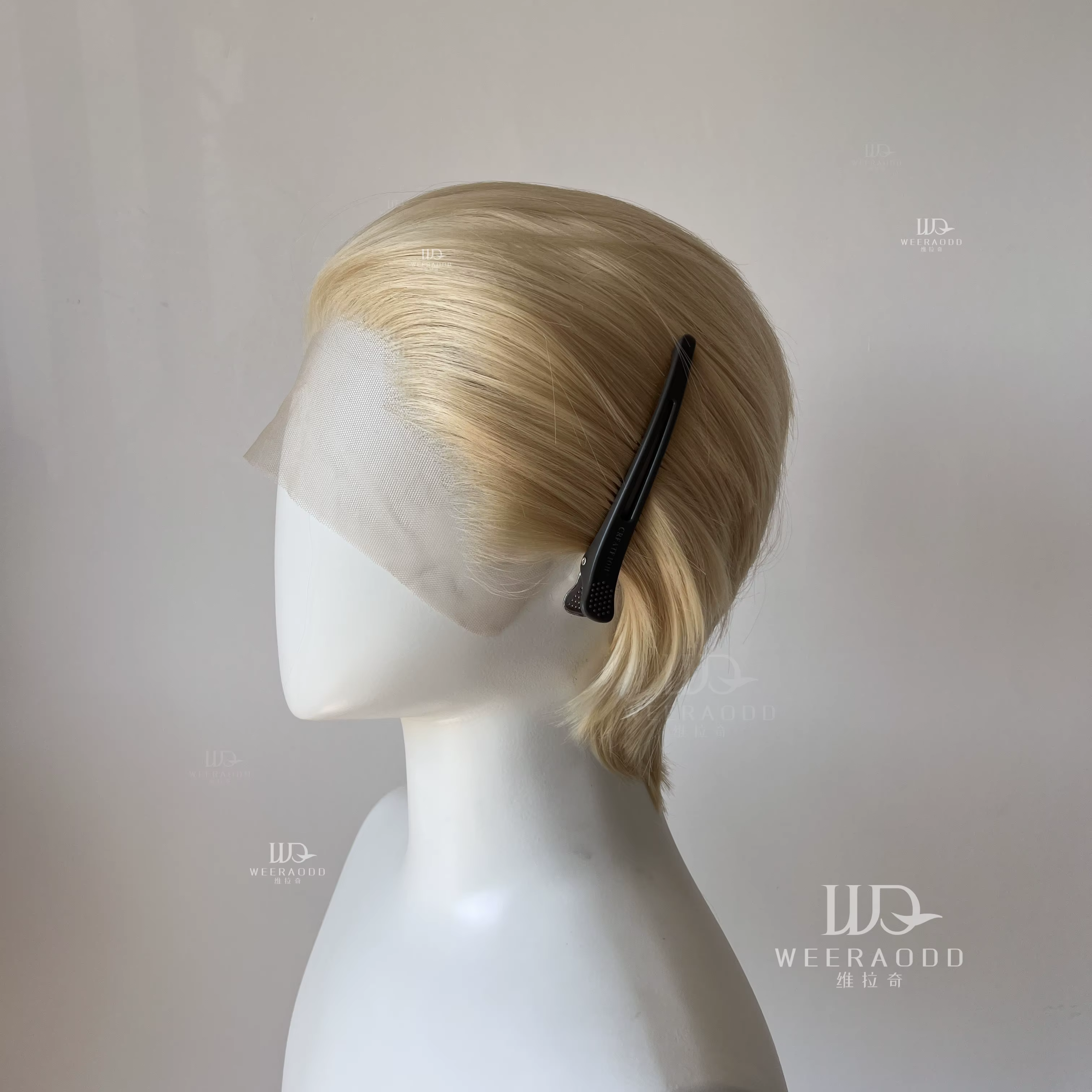 Perruques Bob blondes claires de 8 pouces, perruques courtes 13*4 synthétiques de haute qualité rési