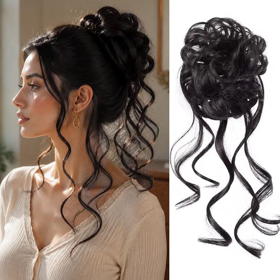 Perruque à têtes de fleurs style Dragon Beard Maruko, avec bandeau moelleux, idéale pour le quotidie