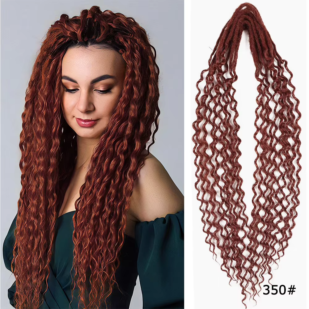 Extensions de dreadlock à double extrémité 24 "Ombre Blonde dreadlocks synthétiques à double extrémi