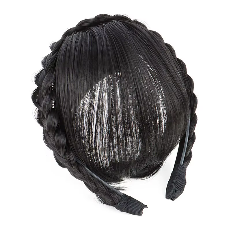 Nouveaux accessoires pour cheveux bandeau synthétique frange à Air perruques avec tresses résistance