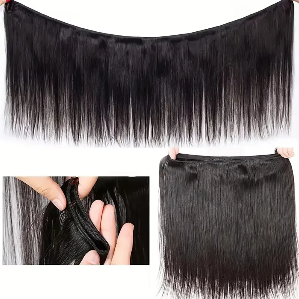 Tissage Cheveux Humains Mèches avec Closures 4x4 5x5 6x6 Brésiliens Extensions Cheveux Tissage Avec