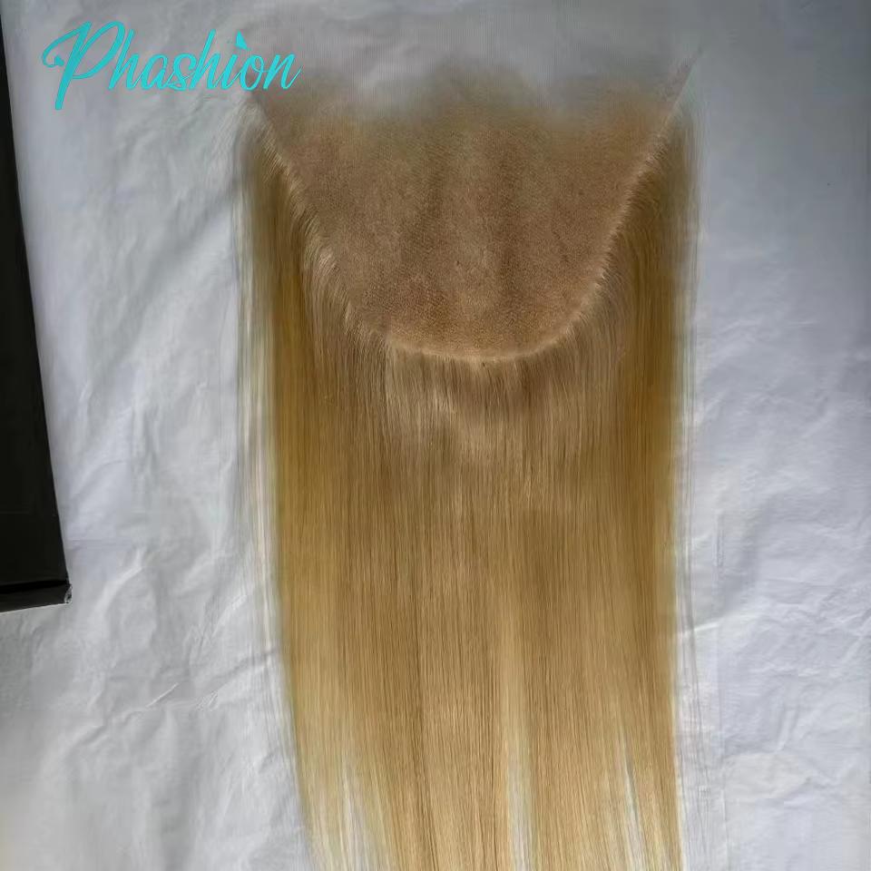 Phashion réel HD 9x6 Blonde dentelle fermeture 613 droite pré plumé suisse corps fermeture seulement