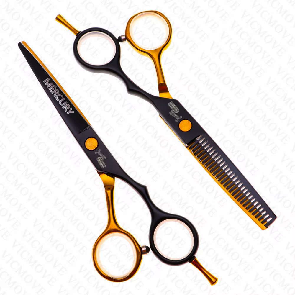 Ciseaux à cheveux professionnels de haute qualité, 5.5 pouces, ensemble de coupe et amincissement, p