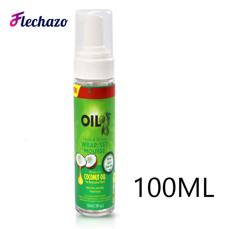 Tenue et brillance à l'huile d'olive ronde, ensemble de mousse, colle pour perruque, colle pour dent
