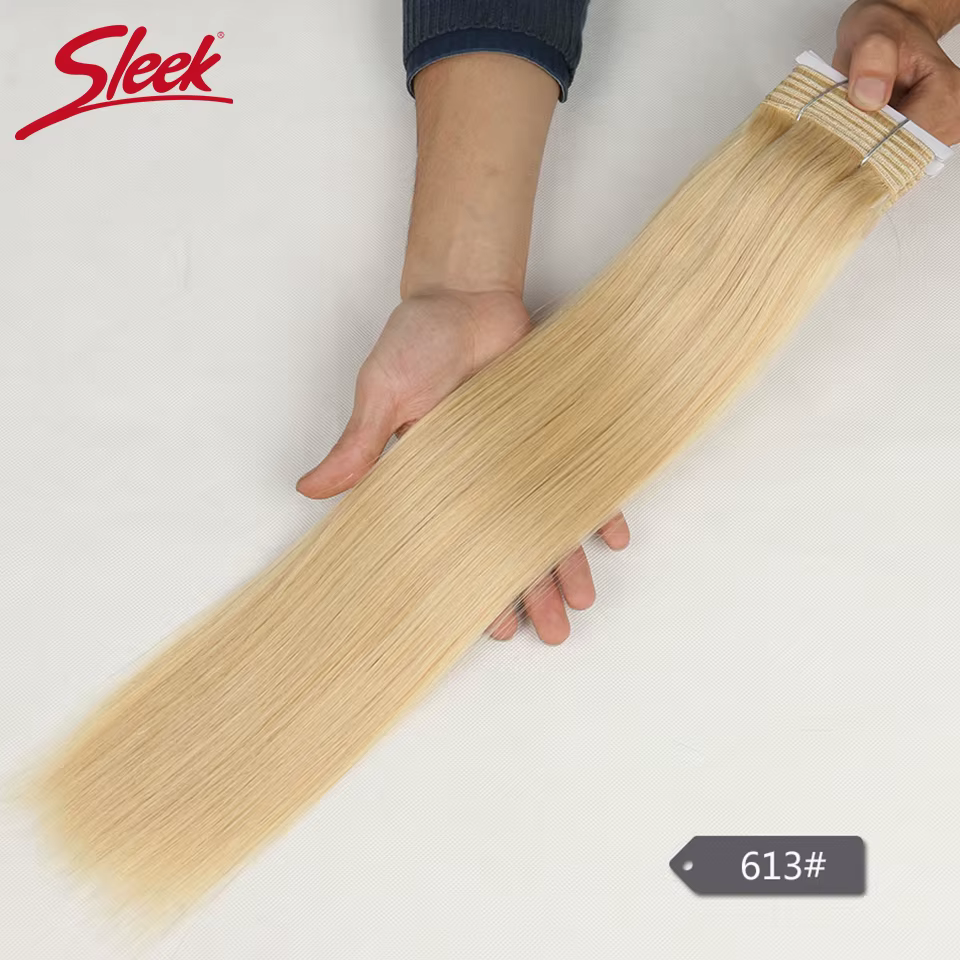 Extensions de cheveux humains naturels brésiliens lisses, double épaisseur, Remy, blond miel 613 6 #