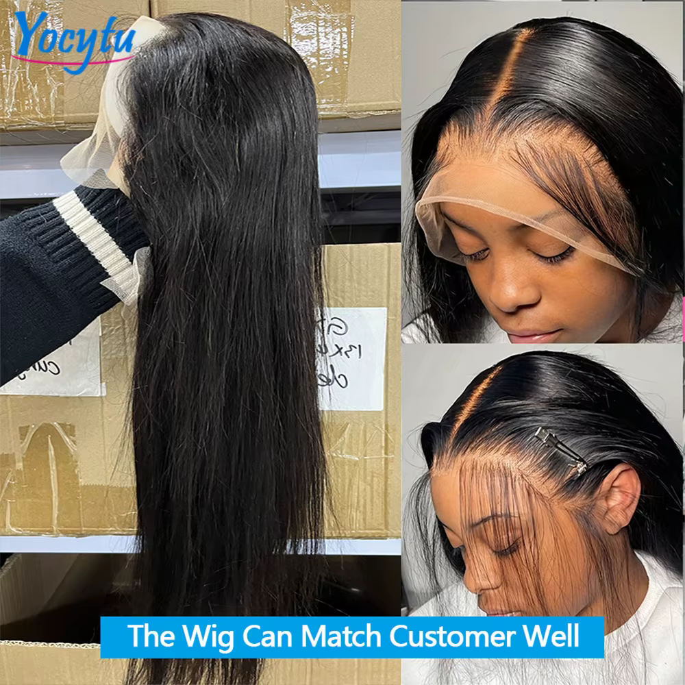 28 30 Pouces Perruques Cheveux Humains YOCYTU 13X6 lisse Perruque Peruvian Haut Qualité Pour Femme H