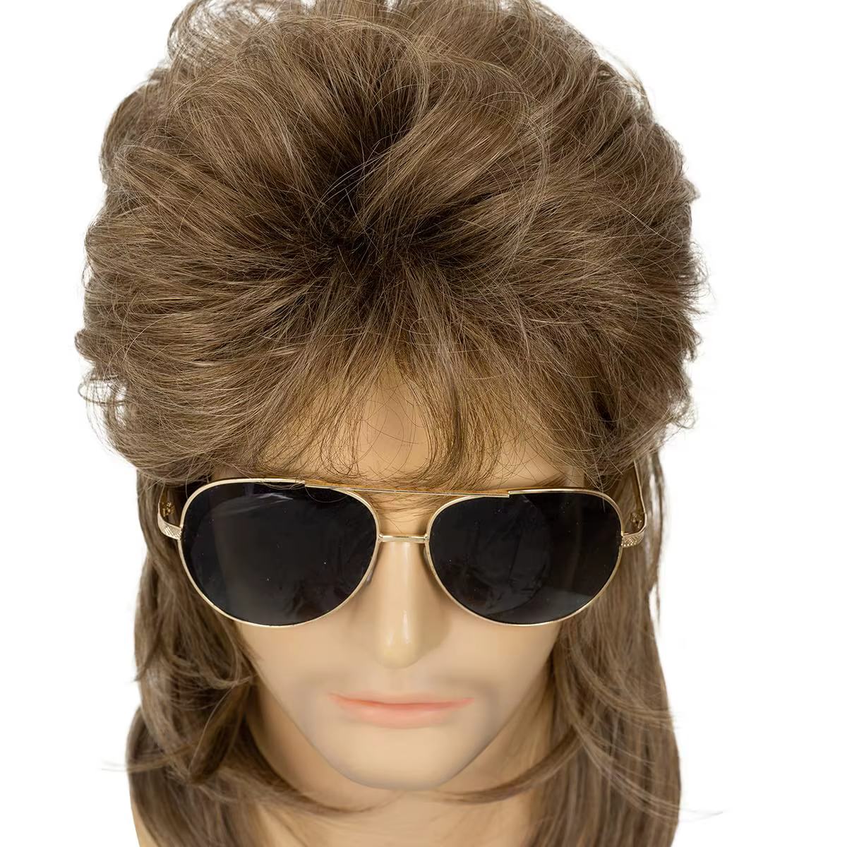 Perruques mulet pour hommes synthétiques des années 70 et 80 Costumes hommes noir fantaisie accessoi