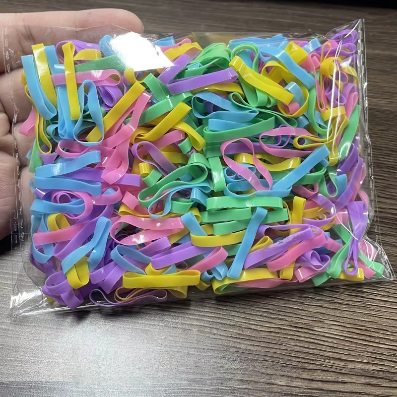 1000 pièces attaches de cheveux sans couture en vrac en gros-bande élastiques de cheveux de couleurs