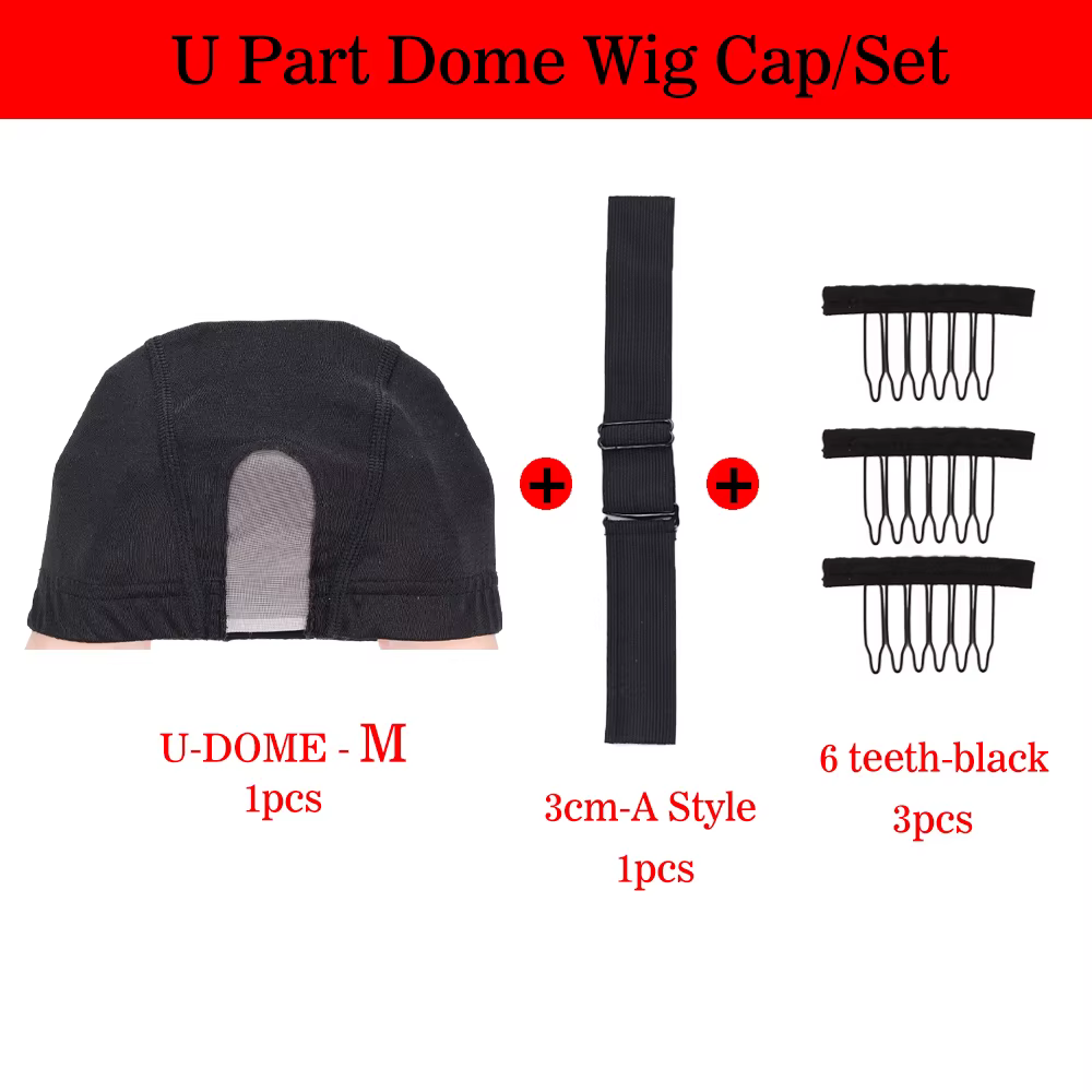 Plussign – bonnet de perruque en U, 2x4 pouces, avec bande élastique, pour la fabrication de perruqu