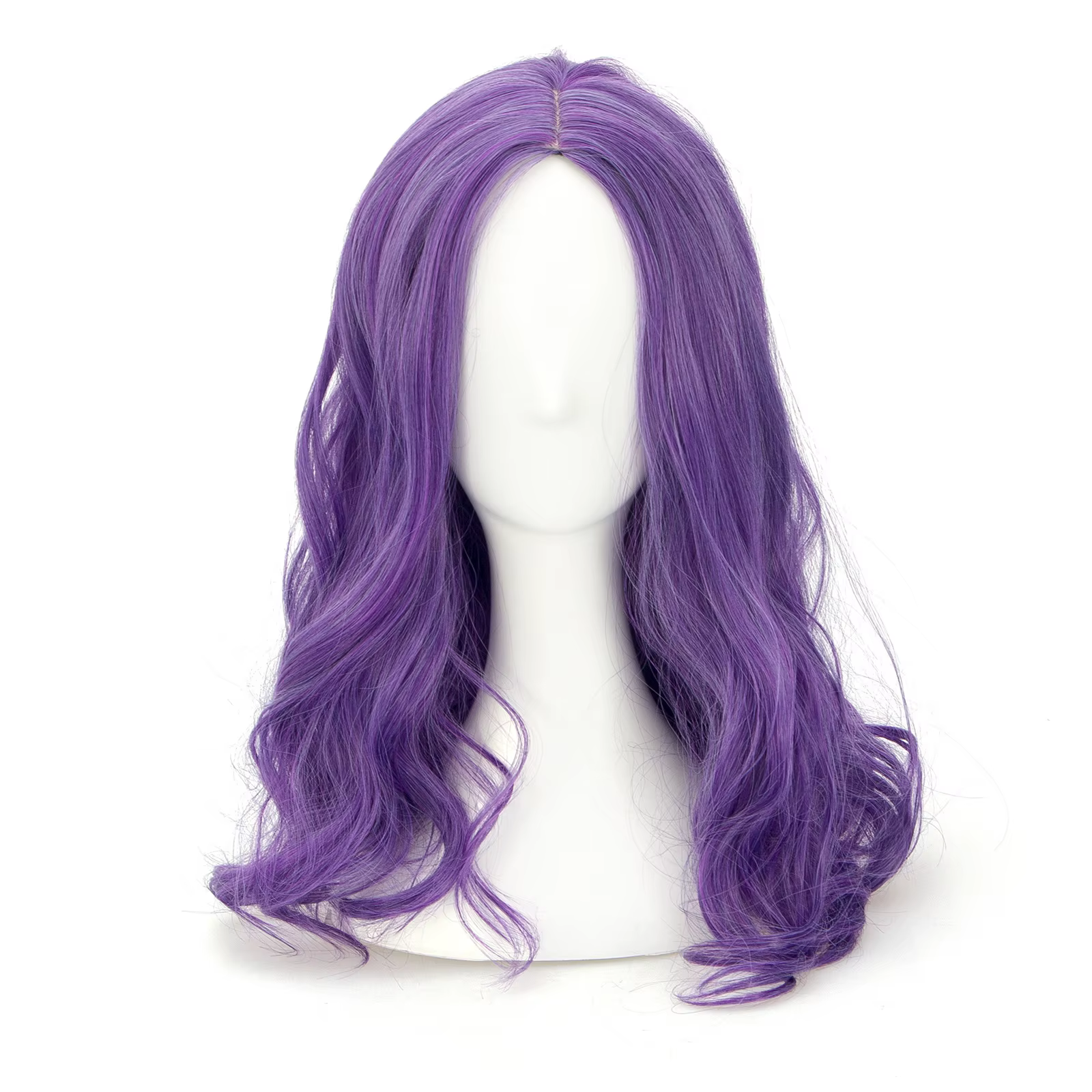 Evie-Perruque Cosplay Longue et Ondulée Bleue pour Femme, Cheveux Synthétiques de Style Degré de Cha