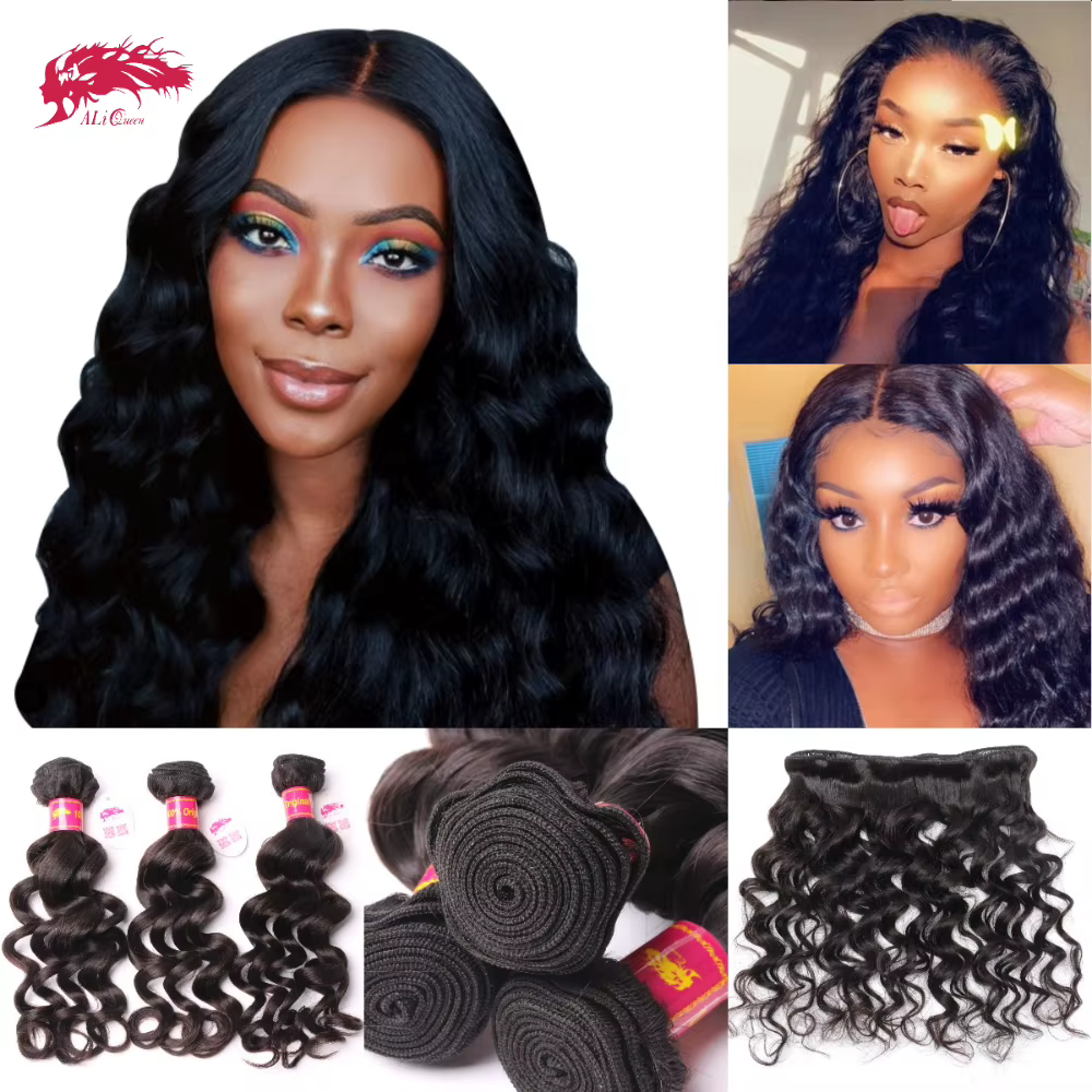 Tissage en lot brésilien naturel vierges bruts-Ali Queen Hair, cheveux humains, document naturel, 10