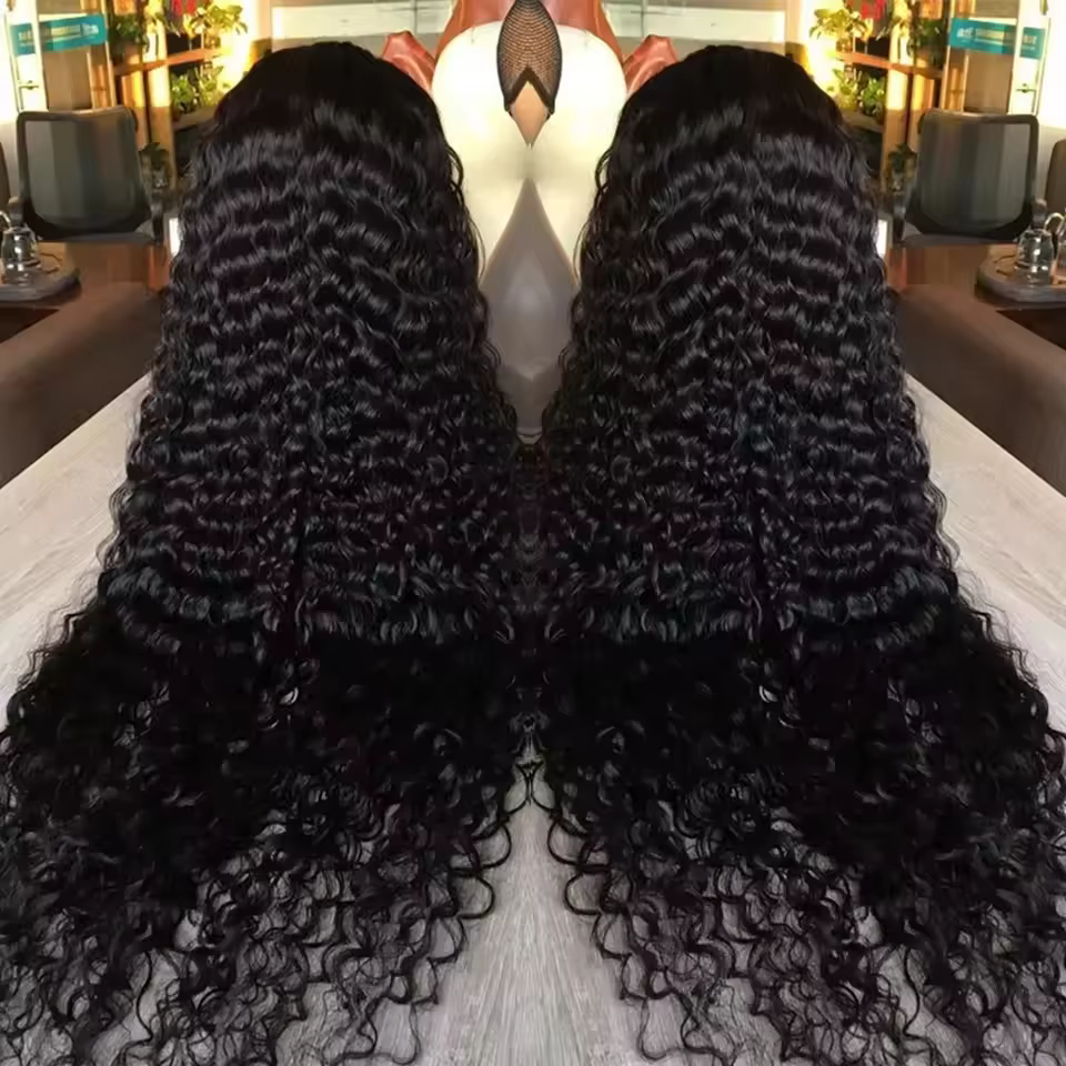 42 40 pouces cheveux humains 13x6 13x4 HD dentelle frontale perruque sans colle lâche vague profonde