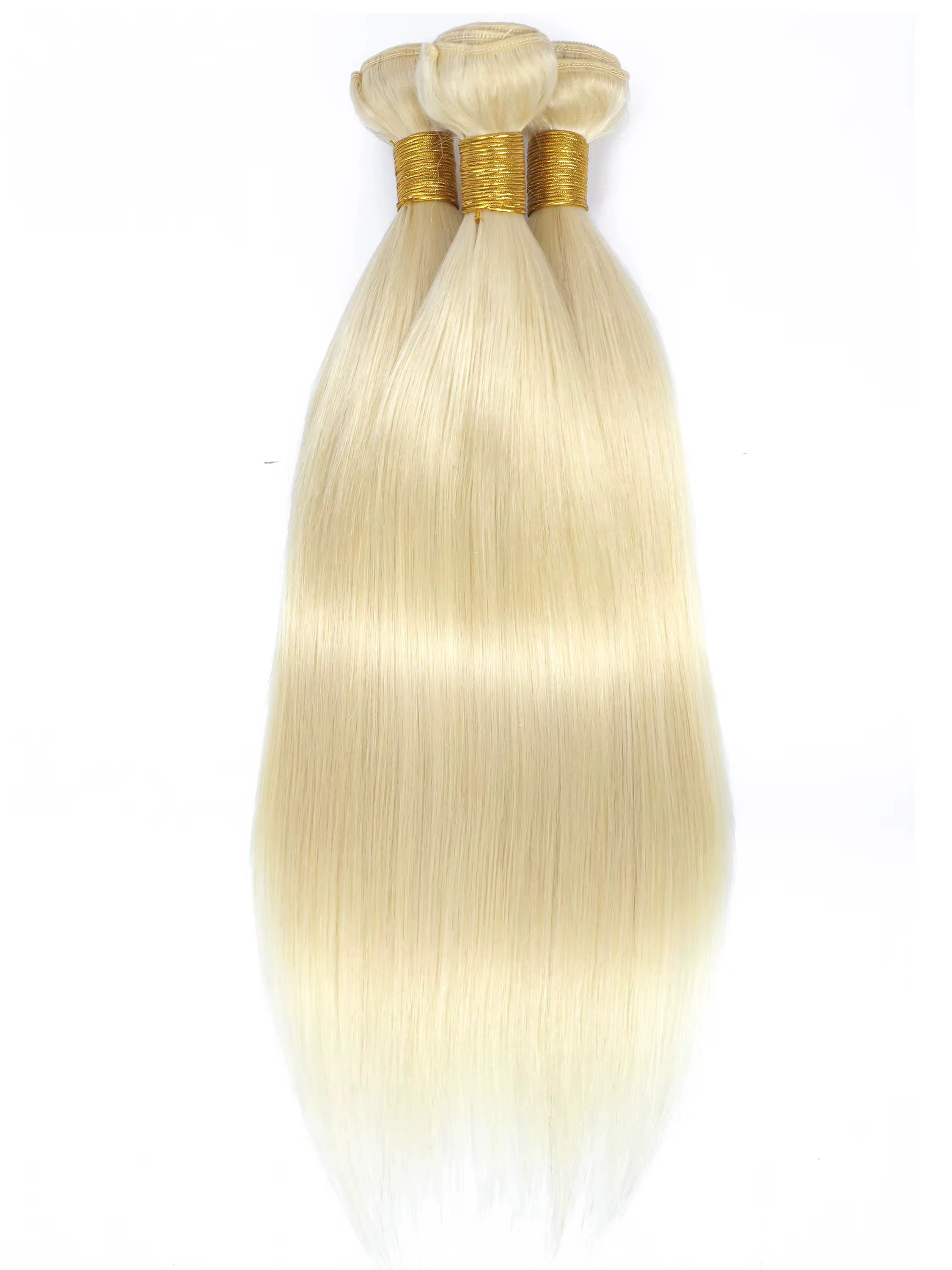 Extensions de cheveux humains vierges brésiliens blonds lisses non traités 12A 613, 20, 22, 24 pouce