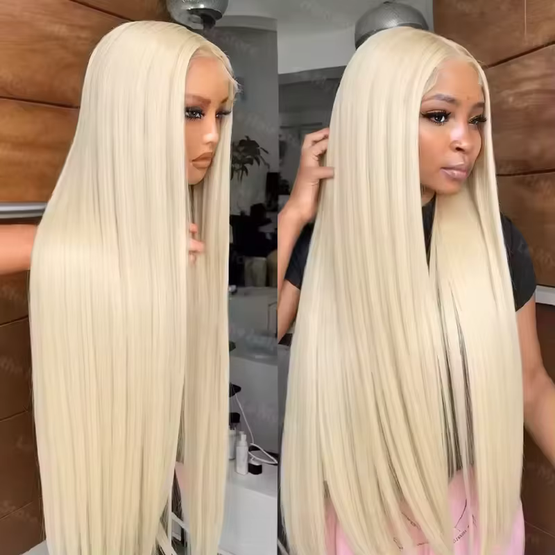 Perruque de cheveux humains longue 613 blonde, perruque frontale HD 613, perruques de cheveux humain