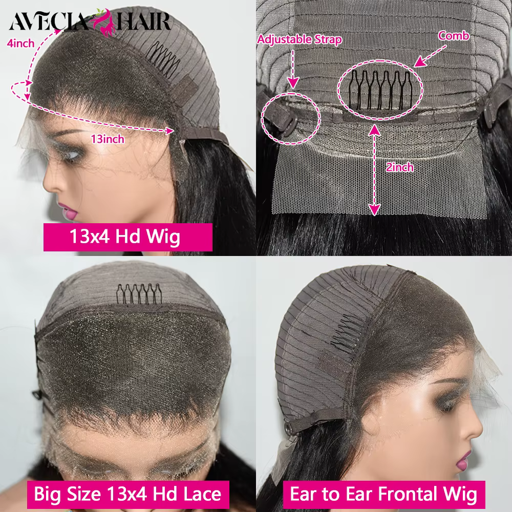 28 Pouce Perruques cheveux humains perruque cheveux humains brésiliens solde transparent hd 13x4 lac