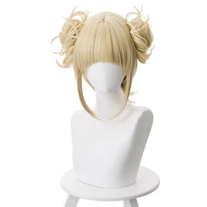 Perruque synthétique Boku No Hero Academia Cross My Body pour cosplay, perruque Himiko Toga pour fêt