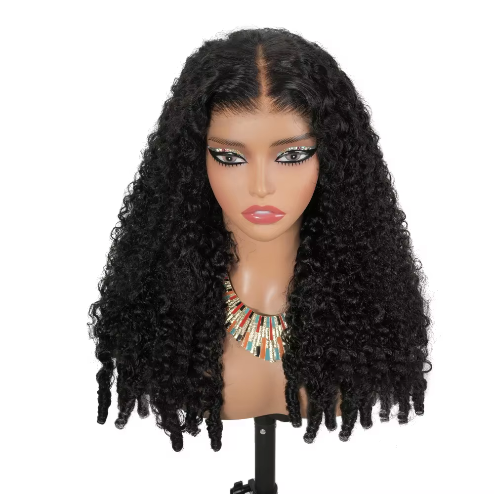 Perruque Lace Front Transparente Bouclée Birmane 7x6, Cheveux Naturels Vietnamiens, Perruques en Che