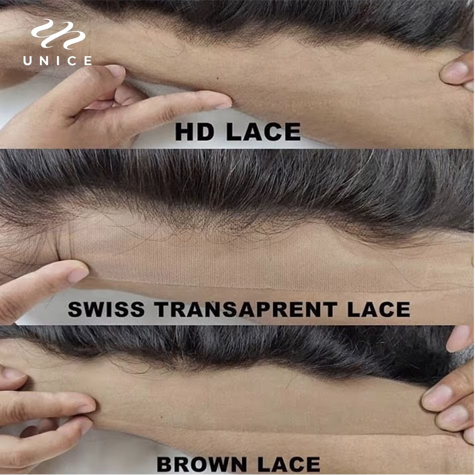 UNice Closure en dentelle HD 5x5, 26 pouces, cheveux humains lisses, Closure en dentelle transparent