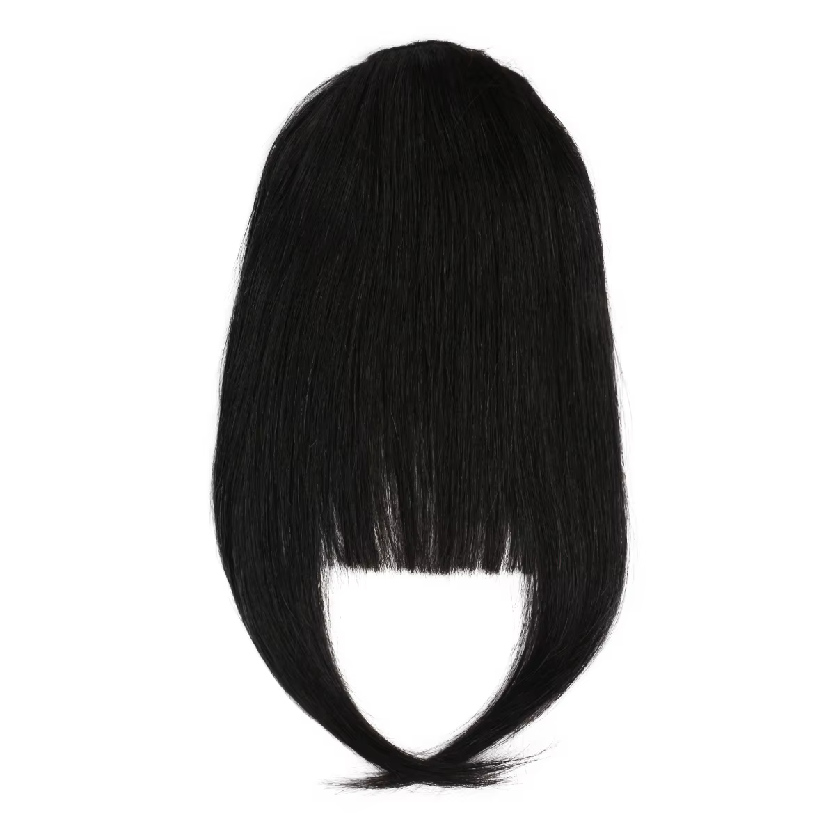 Extension de cheveux humains à clipser pour femme, frange droite, cheveux humains Remy, toutes les c