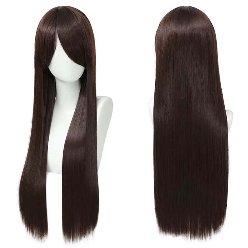 Perruque Cos, cheveux longs et raides colorés polyvalents au quotidien, Anime, couverture de perruqu